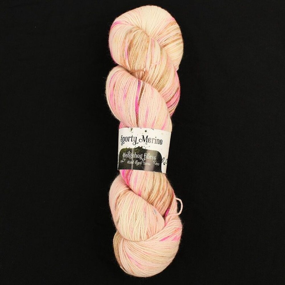 Hedgehog Fibres Sporty Merino Yarn 17.5 Micron Merino Wool Hand-Dyed Teacup